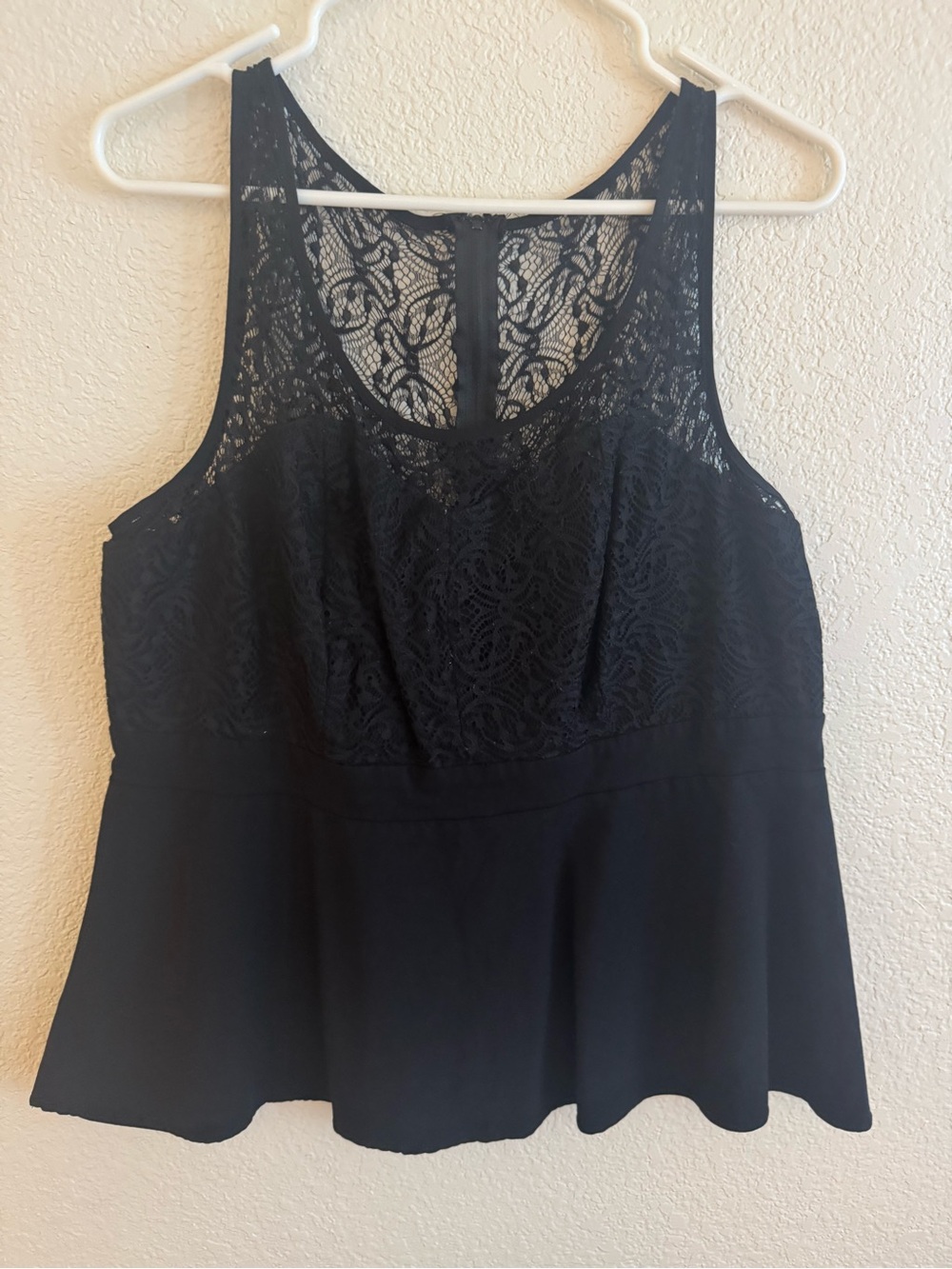 torrid Black Lace Peplum Top